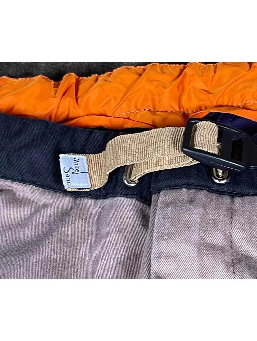 White Sand Men's Casual Cotton Pants Two Toned Tan/Black Size 30-32